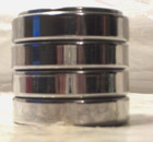 Vintage 4 Pcs Chase Chrome Art Deco Stackable Portable Ashtrays Round-2-3 4  Usa