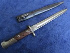 Original Vintage Yugoslavian Shortened M1924 Mauser Rifle Bayonet And Scabbard
