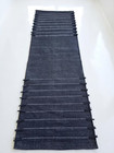 Black Yoga Mat Thick Non Slip Organic Cotton Exercise Workout Mat Pilates Rug
