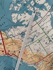 Hearne Brothers Large Azimuthal Map North America 1960s