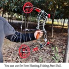 Steel Ball Arrows Compound Bow Kit Dual-use 30-60lbs Hunting Fishing Archery