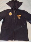 Vintage Midshipman Us Naval Academy Usna Wool Jacket -medium Zip Hood