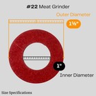  22 Fiber Commercial Meat Grinder Washer  4 Pack    1-5 8  Od X 1  Id X  125  Th