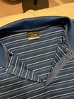 Mens Nike Golf Fitdry Polo Blue White Green Stripe Moisture Wicking Sz 2xl