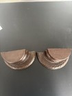 Vtg Wooden Plate Wall Shelf Carved Design Solid Wood Ready To Hang Matching Pair