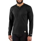 Carhartt Men   s Base Force Lt Black Henley Top New Long Sleeve Shirt