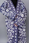 Handmade Uzbek Organic Cotton Embroidered Suzani Kimono Chapan Coat Robe Vintage