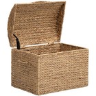 Ehemco Water Hyacinth Storage Trunk With Arch Lid  20 5 x14 5 x16   collectible 