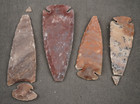 4 Broken 2 8  -3 9  Flint Spearhead Knife Project Point Blade Arrowhead Bb822