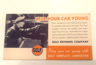 Vintage Gulf Gasoline Oil Company Lubrication Motor Oil Advertising  Ink Blotter