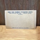 Vintage Pharmacy Sticker Kings Park Psych Center State Hospital Asylum Rare