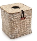Seagrass Square Tissue Box Cover Woven Napkin Holder Decorative For Bathroom