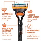 Gillette Fusion5 Razor Men 5 Blade Handle   2 Refills Black Manual Razor