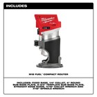 Milwaukee 2723-20 M18 Fuel 18v Cordless Fixed Base Compact Router  Bare Tool