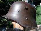 Ww1 Austrian M17 German Style Helmet Original Paint Replaced Liner And Chinstrap
