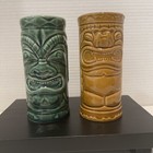 Accoutrements 2001 Tiki Mug Hawaiian Ceramic Blue Green Gold Set Of 3 - 5 5 