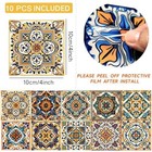 Peel And Stick Moroccan Tile Stickers  Waterproof Backsplash For Kitchen   