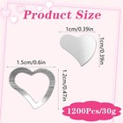 Love Heart Shaped Confetti 1200 Pcs Silver Table Wedding Decoration Plastic G   