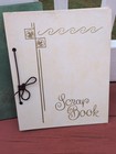 2 Vintage Scrapbook Album Cover Blank Pages Empty Journal Unused White   Green
