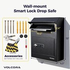 Volcora Smart Key Drop Box With Fingerprint Lock Access Via Bluetooth  Key  Etc