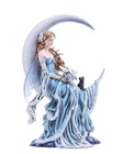 Nene Thomas Wind Moon Fairy In Blue Sitting On Crescent Moon Figurine Fantasy