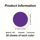 160pcs Round Transparent Sticky Notes - Waterproof  Semi-transparent  Reusable