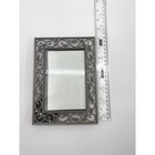 Vintage Sixtrees Black Metal Filigree Picture Frame Rhinestones Floral Openwork