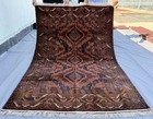 Brown Hand Knotted Afghan Tribal Rug 4x6 Antique Persian Style Oriental Carpet