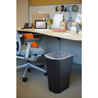Commercial Wastebasket Trash Container  41qt 10 25 Gal  Plastic  Black  Stackabl