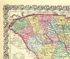 Historic State Map - South Carolina - Colton 1855 - 27 31 X 23