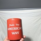 Miller High Life Red Beer Can Cooler  made The American Way  Breweriana
