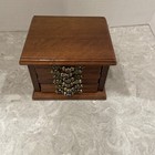 Vintage Wooden   Cork Mid Century Modern Wood Bar Drink 6 Coasters Set