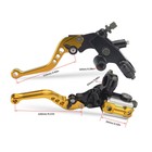 2x Cnc 7 8  Brake Clutch Levers Master Cylinder Reservoir For Yamaha Warrior 350