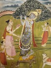 Fine Indian Antique Miniature Painting Style Goddess With Gold Work Hand Painted