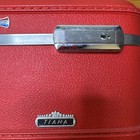 Vintage American Tourister Red Hardcase Vanity Travel Train Case Luggage Key Mir