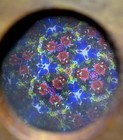 Vintage Craig Huber Signed Oil Kaleidoscope Velvet wood Mc 8  Black pink Paisley