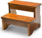 Wooden Two Step Stool Heavy Duty 2 Step Stool For Adult And Kids Holds Up To 450