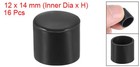 Round Plastic Hole Plugs 0 5 Inch  16 Pack Tubing Insert End Cap  Black
