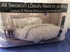 New In Bag All Season Luxury Bed In A Bag White 8 Piece Pintuck Comforter Set