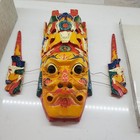 Chinese Drama Mask Yellow Painted Handcarved Authentic Original In Box