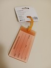 Jelly Luggage Tag Identification business Card Holder Orange Travel Or Work