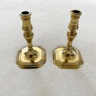 Virginia Metalcrafters Colonial Williamsburg Cw16-35 Brass Candlesticks 2 Wear