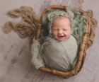 Wicker Newborn Baby Basket Prop For Photography  Brown Newborn Baby Theme