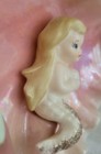 Rare Vintage 1950  s Kitschy Norcrest Mermaid On Seashell Wall Hanging  P-35