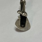       vtg Sterling Hearts Boutonni  re  posy Holder Lapel Vase Pin brooch 6g