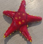 Glass Starfish 3  Hand Blown Art Glass Beach Sea Ocean Nautical  Set Of 3 