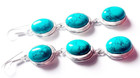 Santa Rosa Turquoise  Gemstone 925 Sterling Silver Handmade Jewelry Earrings