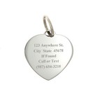Custom Engraved Personalized Stainless Steel Heart Shape Dog Tag Pet Id Name