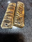1911 Grips Pistol Grips Full Size 38   45 Commander Natural Genuine Ram Horn