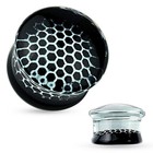 Black Honeycomb Glass Double Flared Plug Gauges  Sold As Pair 10mm 00ga